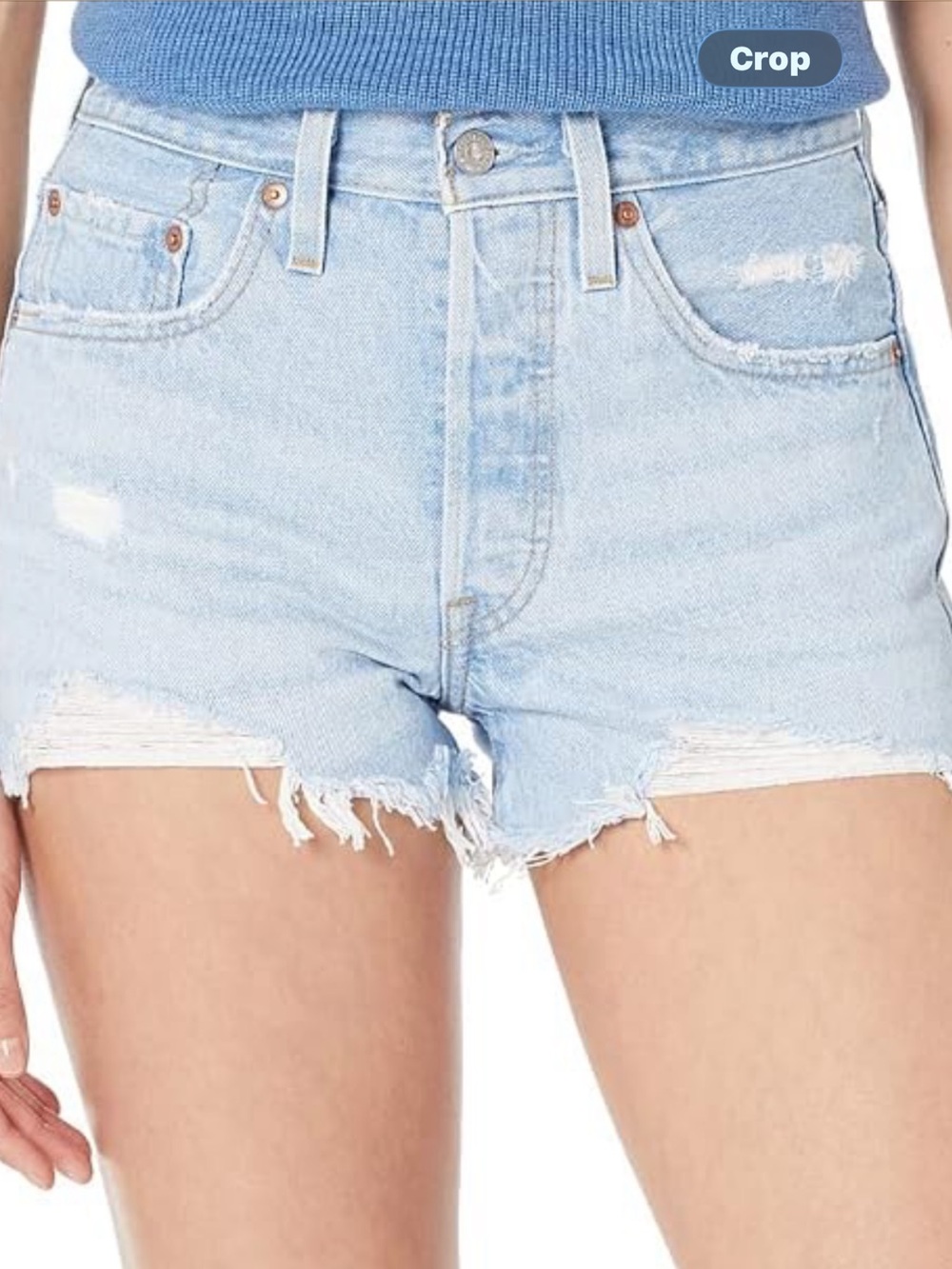 Levi 501 Original Shorts- Ojai Top- Light Indigo